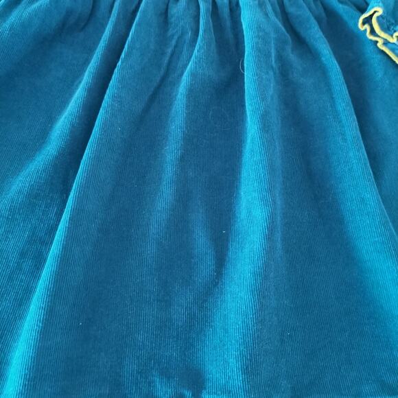 Mud Pie toddler girls Embroidered  Cord Dress Navy blue color girls size 4T EUC - Picture 5 of 10